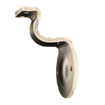 316 Stainless Steel Wall Mount Handrail Bracket with 2 Mounting Holes, 2-1/2