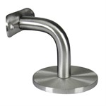 304 Satin Stainless Assembled Wall Mount Bar Bracket with One 3/8-16 Tapped Hole, 2-1/2