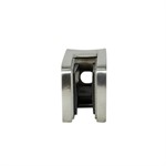 Lavi Square Stainless Steel Round Post Mount Glass Clip for 1.90