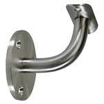 304 Satin Stainless Assembled Wall Mount Bar Bracket with Three Mounting Holes, 2-1/2