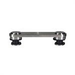 Stainless Steel Double Flat Arm Round Post Mount Glass Clip