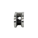 Lavi Rounded Stainless Steel Round Post Mount Glass Clip for 1.90