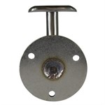 316 Satin Stainless Assembled Wall Mount Bar Bracket with Three Mounting Holes, 3-1/4