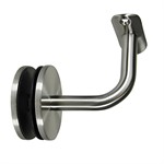 Lavi Polished Stainless Steel Glass Mount Handrail Bracket for 2.00