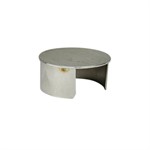 Brushed Stainless Steel, Type 316, Drive-On End Cap for 2