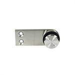 Stainless Steel Single Flat Arm Round Post Mount Glass Clip