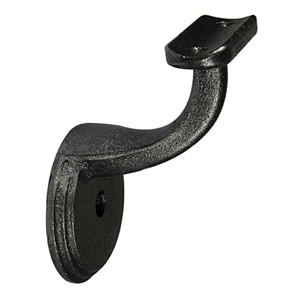 Ductile Iron Traditional Wall Mount Handrail Bracket, Round Saddle, One Mounting Hole, 2-1/2