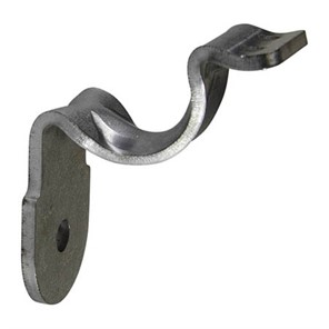 Steel Style C Wall Mount Handrail Bracket with One Mounting Hole, 2-1/2