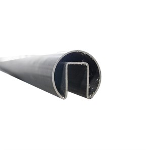 Brushed Stainless Steel Slotted Top Rail, 1.90