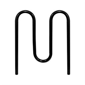 3 Loop Black Wave Knock-Down Bike Rack Kit, Embed Mount