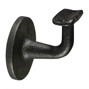 Ductile Iron Style D Wall Mount Handrail Bracket with One 3/8-16 Tapped Hole, 2-1/2