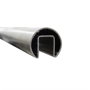 Brushed Stainless Steel, Type 316, Slotted Top Rail, 1.66