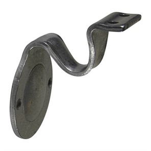 Steel Style B Wall Mount Handrail Bracket with Two Mounting Holes, 2-1/2