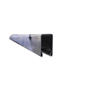 Brushed Stainless Steel Slotted Top Rail for 1/2