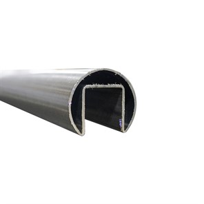 Brushed Stainless Steel Slotted Top Rail, 1.90