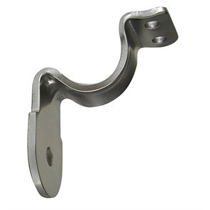 316 Stainless Steel Style C Wall Mount Handrail Bracket with One Mounting Hole, 2-1/2" Projection 3478.316
