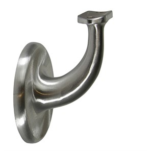 304 Satin Stainless Style U Wall Mount Handrail Bracket with One 3/8-16 Tapped Hole, 2-1/2