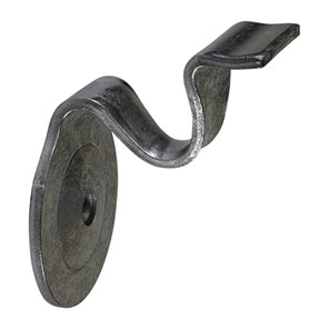 Steel Style B Wall Mount Handrail Bracket with One Mounting Hole, No Saddle Holes, 2-1/2