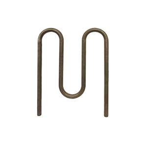 3 Loop Mill Steel Wave Bike Rack, Embed Mount