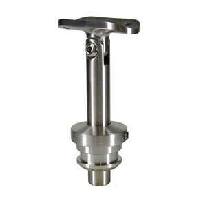 316 Satin Stainless Adjustable Post Mount Top Bracket, For 1-1/2" Tube Post WR31500AA
