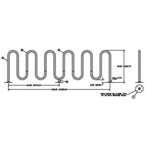 11 Loop Mill Steel Wave Bike Rack, Surface Mount