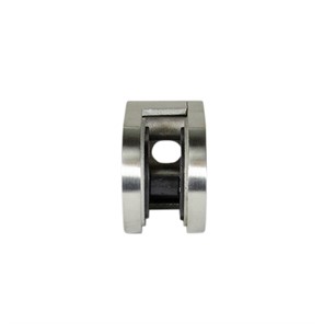 Lavi Rounded Stainless Steel Flat Post Mount Glass Clip GR310F.4-R
