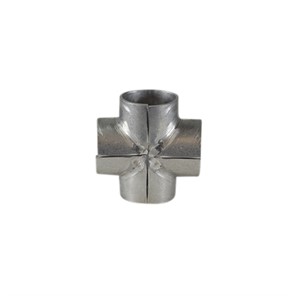Steel Socket Welded Cross , 2.25<span>"</span> in diameter, for 1.50<span>"</span> pipe or 1.90<span>"</span> tube made from steel.