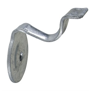 Galvanized Steel Style B Wall Mount Handrail Bracket with One Mounting Hole, 3