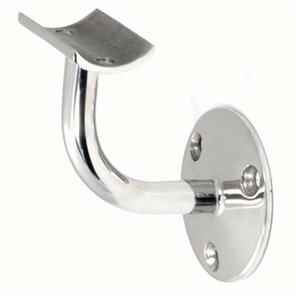 304 Polished Stainless Style D Wall Mount Handrail Bracket for Tube, 2.00