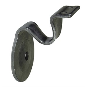Steel Style B Wall Mount Handrail Bracket with One Mounting Hole, 2-1/2