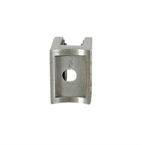 Lavi Square Stainless Steel Round Post Mount Glass Clip for 1.90" - 2.00" Tube OD GR310R.4