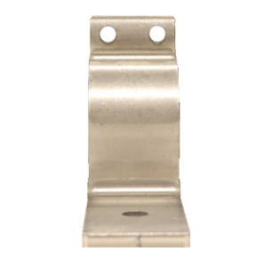 Steel Extruded Round Saddle Wall Mount Handrail Bracket with One Mounting Hole, 3-1/4" Proj. 1979R