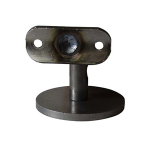 Steel Assembled Wall Mount Handrail Bar Bracket with One 3/8-16 Tapped Hole, 2-1/2" Projection RB14125