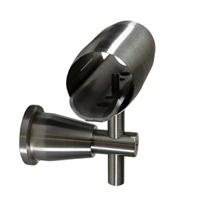 304 Satin Stainless Wall Mount Slip-Fit<span>™</span> Handrail Bracket with Vertical and Horizontal Adjustment