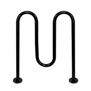 3 Loop Black Wave Knock-Down Bike Rack Kit, Surface Mount