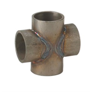 These Slip-On Cross fittings are fabricated from type 304 stainless steel and feature a mill finish. Fittings are for welded assembly and can be used with 1-1/2<span>"</span> pipe or 1.90<span>"</span> tube (OD).