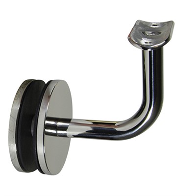 Lavi Polished Stainless Steel Glass Mount Handrail Bracket for 1.50