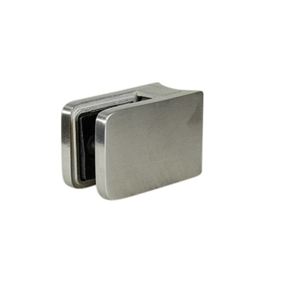 Lavi Square Stainless Steel Round Post Mount Glass Clip for 1.90