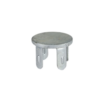 Galvanized Steel Flat Disk Drive-On End Cap for 1-1/4