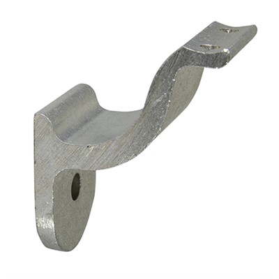 Burnished Aluminum Extruded Wall Mount Handrail Bracket with Round Base, 2-1/2