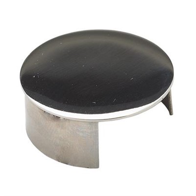 Brushed Stainless Steel, Type 316, Drive-On End Cap for 2