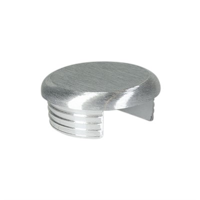 Brushed Aluminum Drive-On End Cap for 1.90