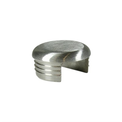 Brushed Stainless Steel, Type 316, Drive-On End Cap for 1.50
