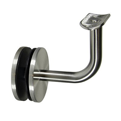 Lavi Polished Stainless Steel Glass Mount Handrail Bracket for 2.00