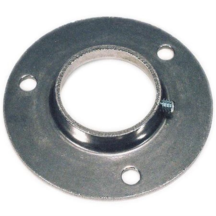Steel Flat Base Flange with 3 Mounting Holes and Set Screw for 1.50" Dia Tube 638AT