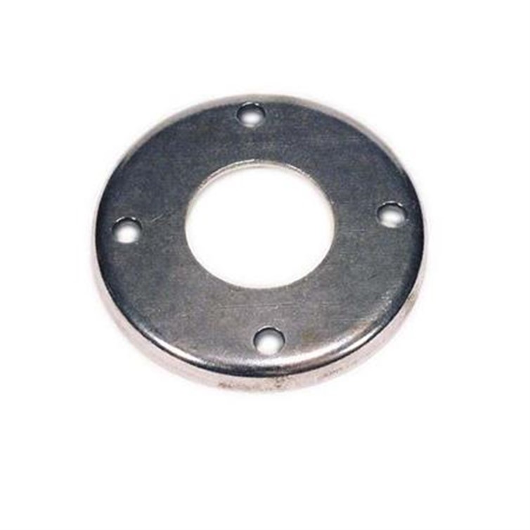 Stainless Steel Heavy Flush-Base Flange with 4 Mounting Holes for 2" Pipe 2624