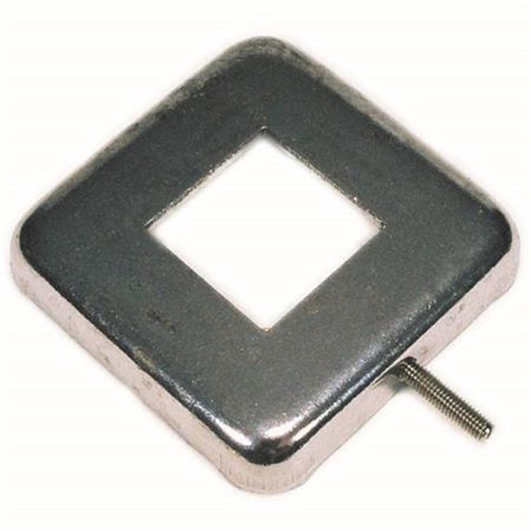 Steel Flush Base for 1.50" Square Tube with 3.75" Square Base with Set Screw 8725
