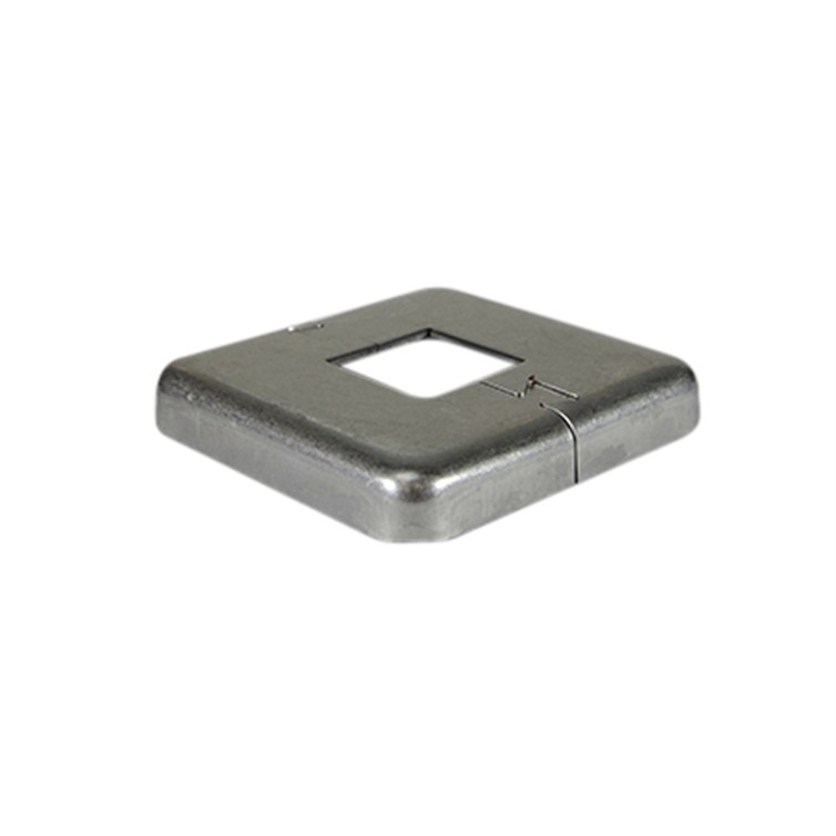 Stainless Steel Puzzle-Lock Flange for 1.50" Square Tube with 4" Square Base 26440