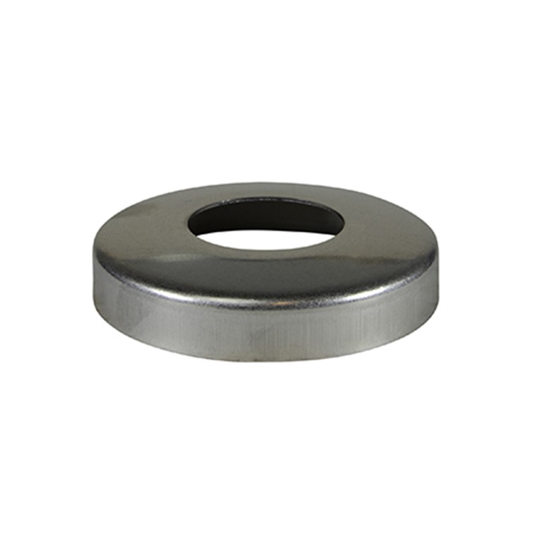 Cover Flange, Stainless Steel, 2.00" Diam, Snap-On, Mill Finish, Stamped 2083