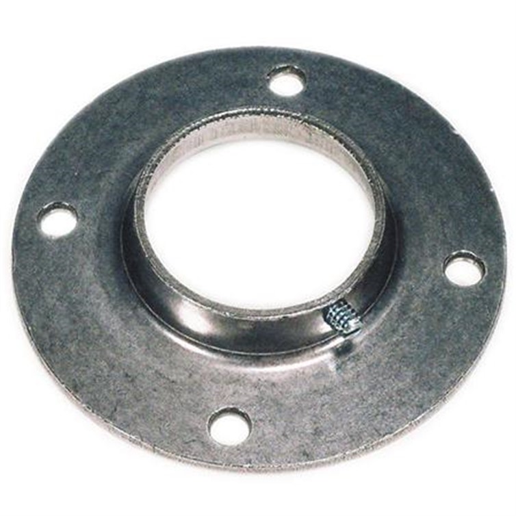 Steel Flat Base Flange with 4 Mounting Holes and Set Screw for .75" Dia Tube 615T